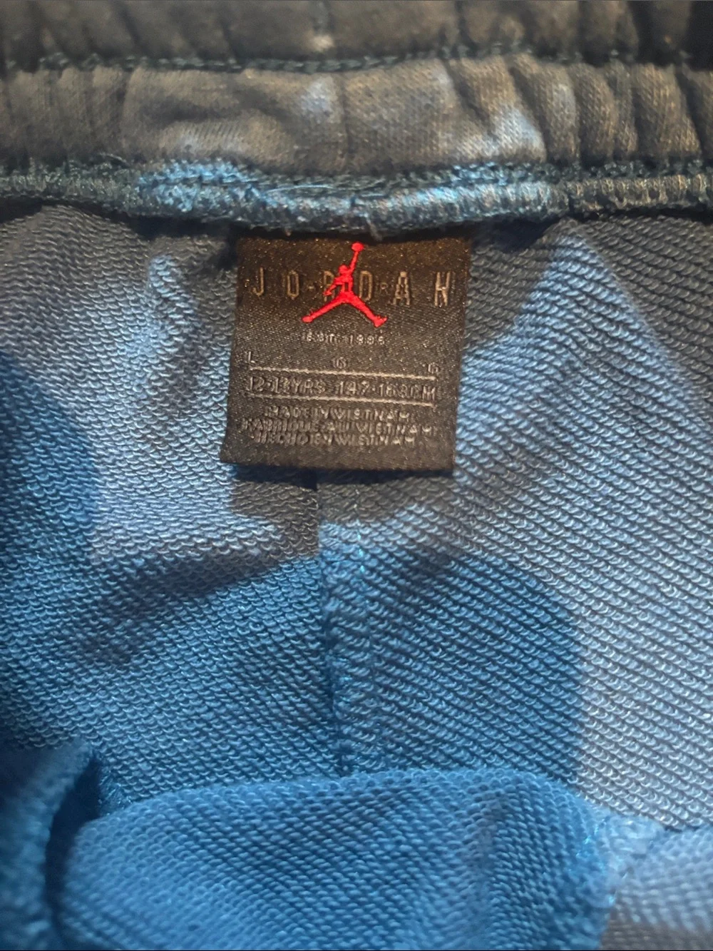 Jordan Kids' Sweat Outfit Blue with Neon Green Accents
